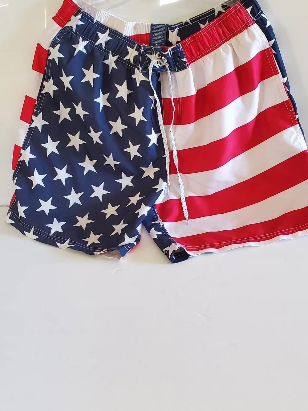 Men's Red, White & Blue Stars & Stripes Swim Shorts
